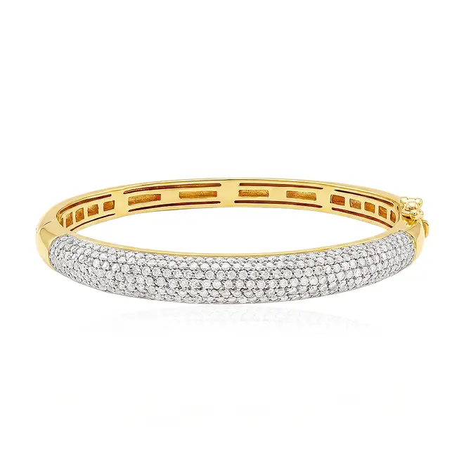Bracelete de Ouro Amarelo 18K com Diamantes