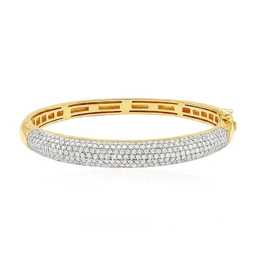 Bracelete de Ouro Amarelo 18K com Diamantes