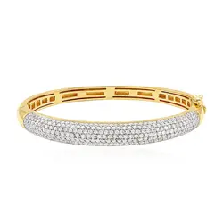 Bracelete de Ouro Amarelo 18K com Diamantes