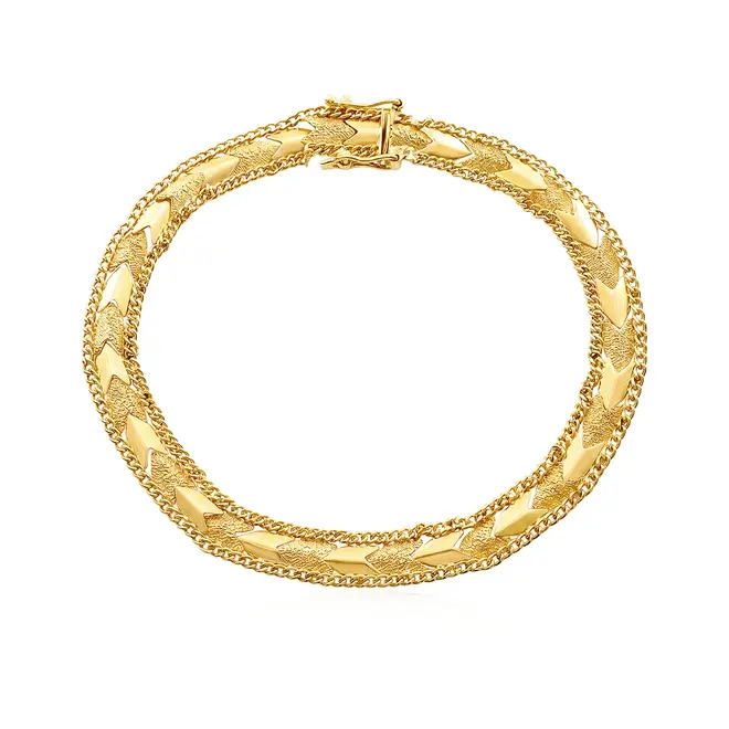 Pulseira Vintage de Ouro Amarelo.