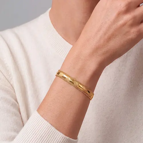 Pulseira Vintage de Ouro Amarelo.