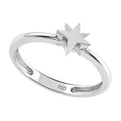 Anel Estrela de Ouro Branco 121757
