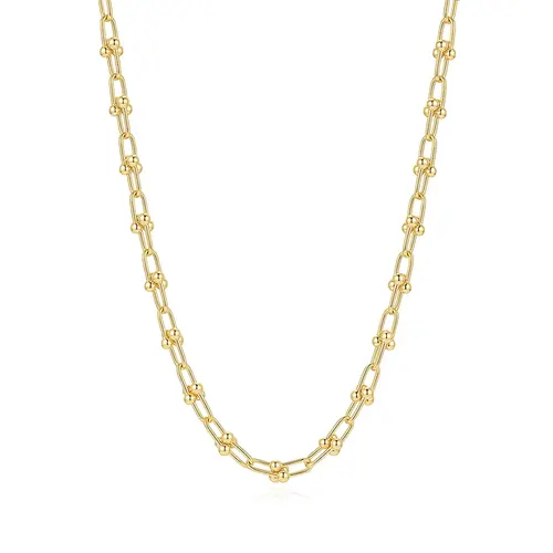 Corrente Estilo Tiffany de Ouro Amarelo 124958