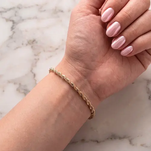 Pulseira Malha Corda de Ouro 2 Cores