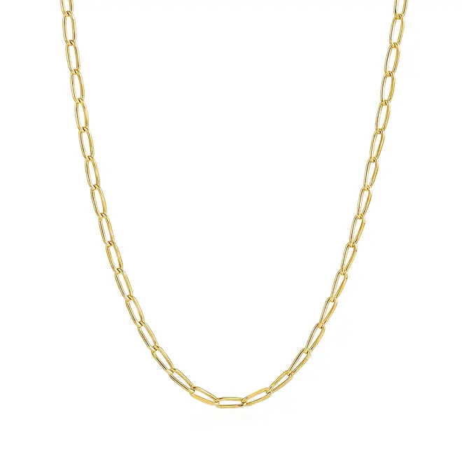 Corrente Elos Cartier Alongado de Ouro Amarelo