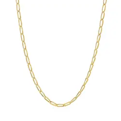 Corrente Elos Cartier Alongado de Ouro Amarelo