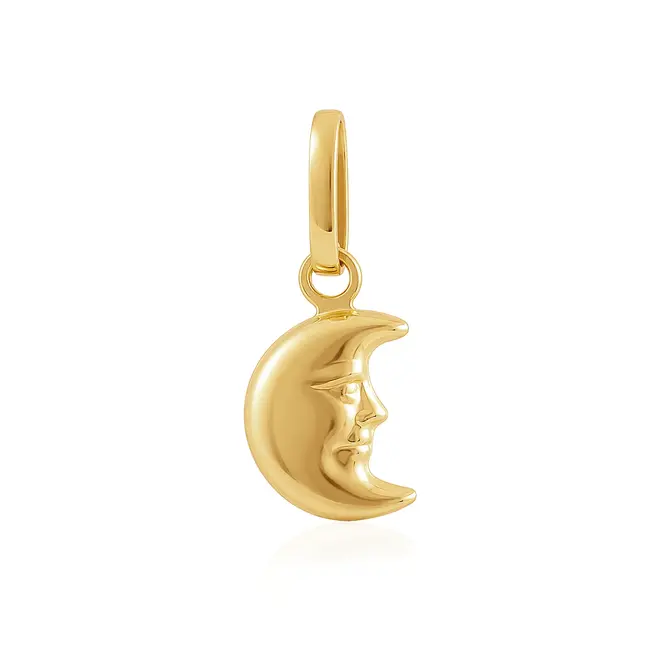 Pingente Lua em Ouro Amarelo 18K