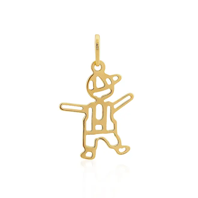 Pingente Menino Vazado em Ouro Amarelo 18K
