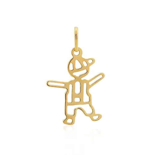 Pingente Menino Vazado em Ouro Amarelo 18K