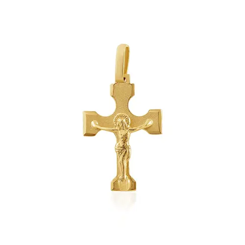 Pingente Crucifixo em Ouro Amarelo 18K