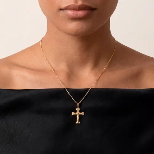 Pingente Crucifixo em Ouro Amarelo 18K