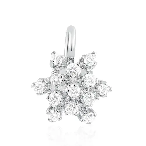 Pingente Chuveiro em Ouro Branco 18K