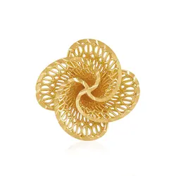 Pingente Flor vazada em Ouro Amarelo 18K