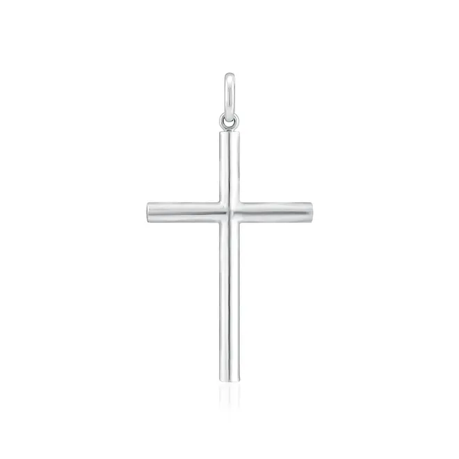 Pingente Crucifixo em Ouro Branco 18K