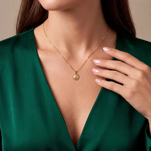 Pingente Egito Trabalhado em Ouro Amarelo 18K