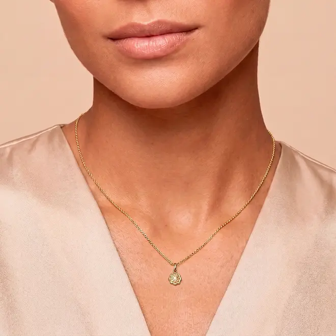 Pingente Flor em Ouro Amarelo 18K