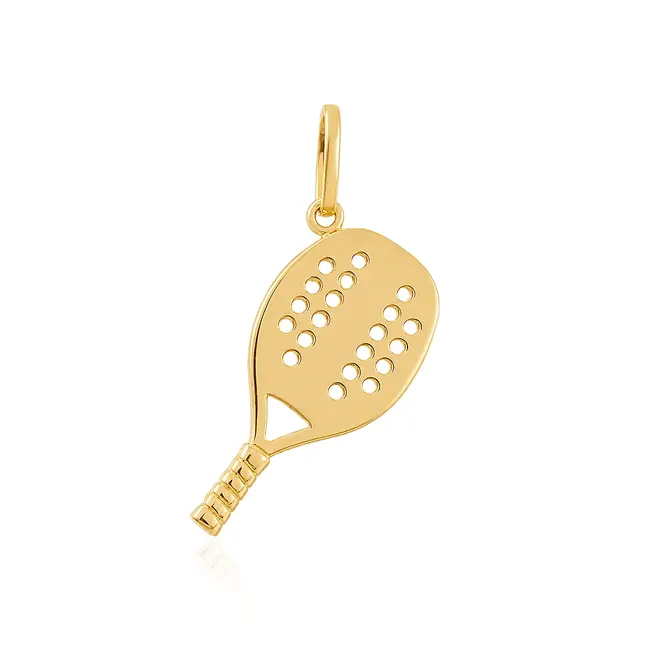 Pingente Raquete em Ouro Amarelo 18K