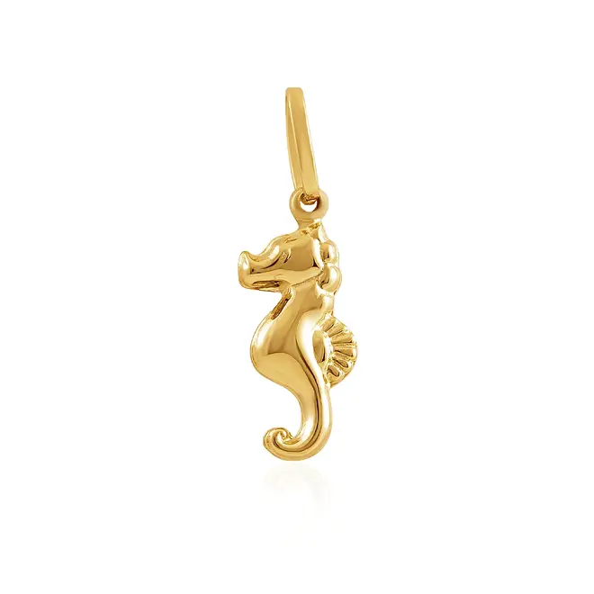 Pingente de Ouro Amarelo 18K Cavalo Marinho