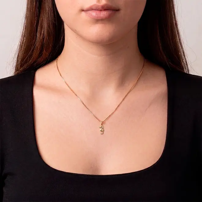 Pingente de Ouro Amarelo 18K Cavalo Marinho