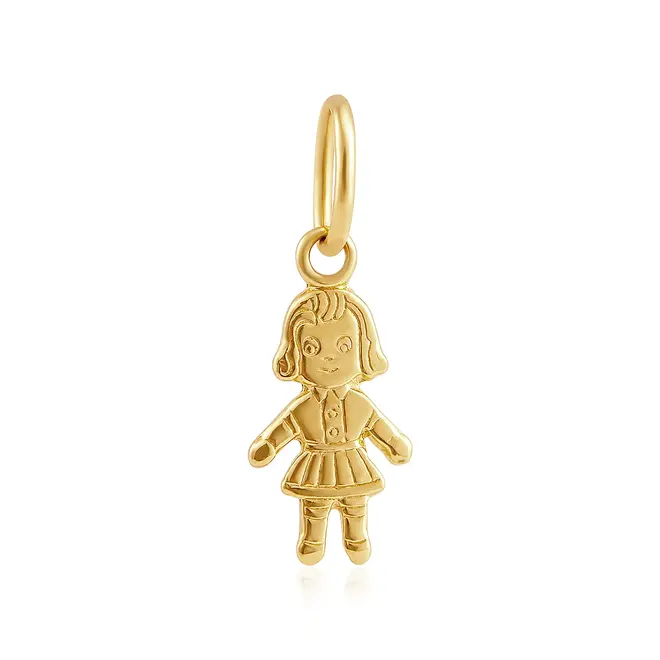 Pingente de Ouro Amarelo 18K Menina
