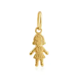 Pingente de Ouro Amarelo 18K Menina