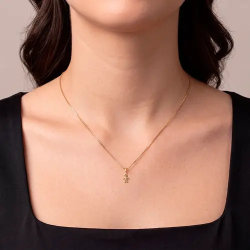 Pingente de Ouro Amarelo 18K Menino