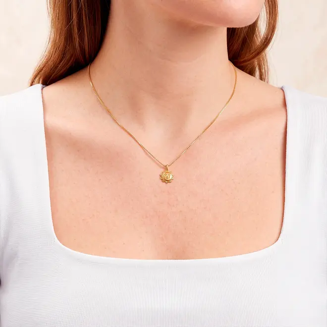Pingente Sol de Ouro Amarelo 18K