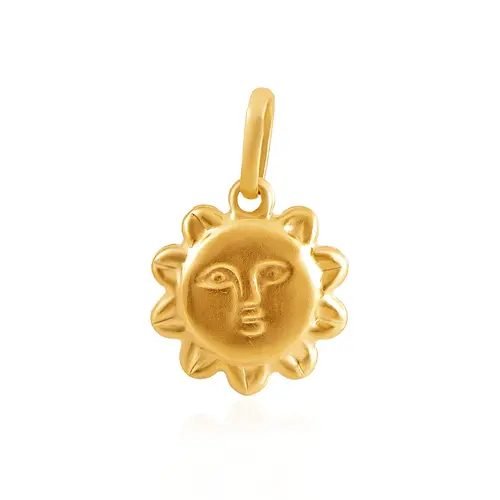 Pingente Sol de Ouro Amarelo 18K