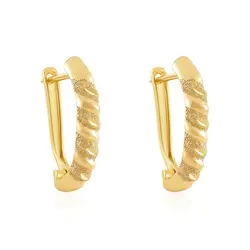 Par de Brincos Trabalhado em Ouro Amarelo 124980