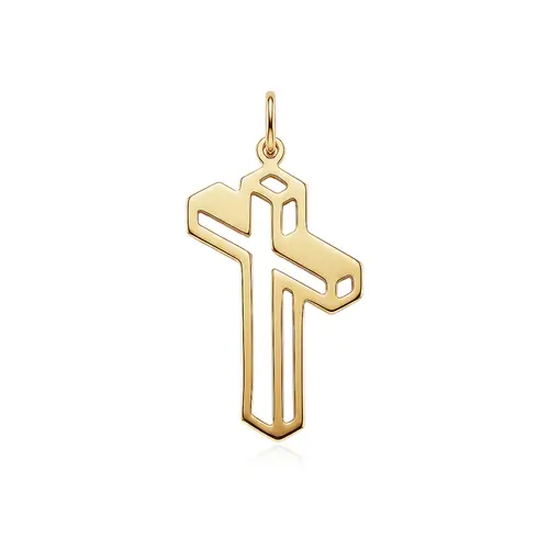 Pingente Cruz de Ouro Amarelo. 124984