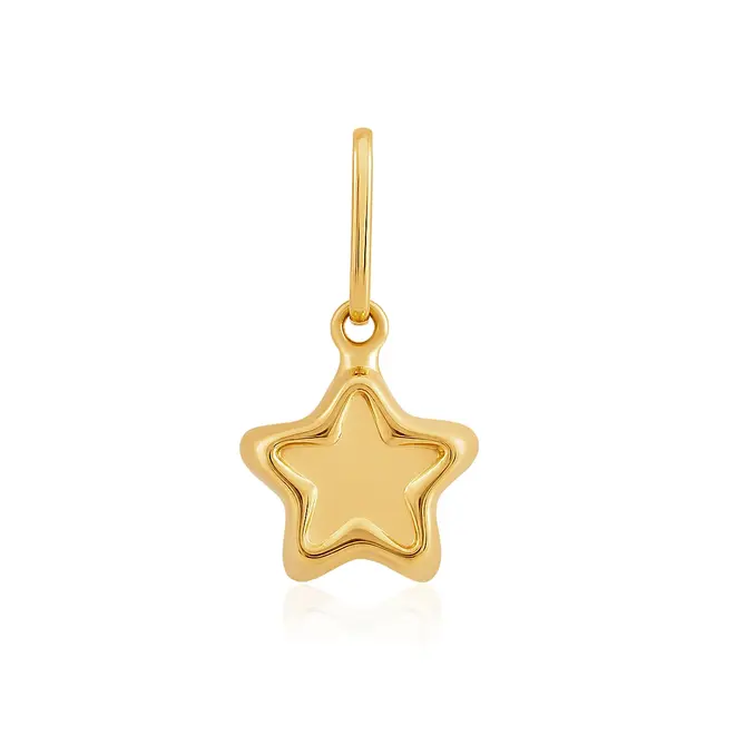 Pingente Estrela em Ouro Amarelo 18K 124998