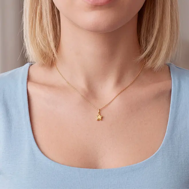 Pingente Estrela em Ouro Amarelo 18K 124998