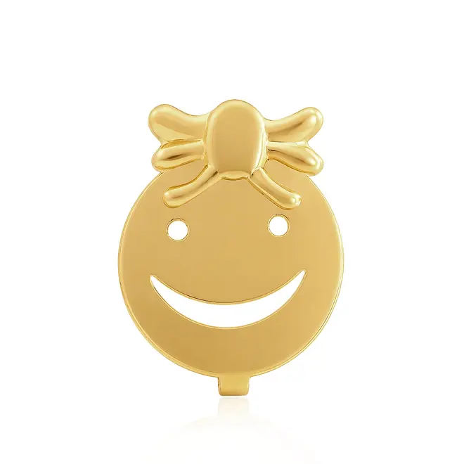Pingente Rosto Menina em Ouro Amarelo 18K