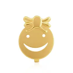 Pingente Rosto Menina em Ouro Amarelo 18K