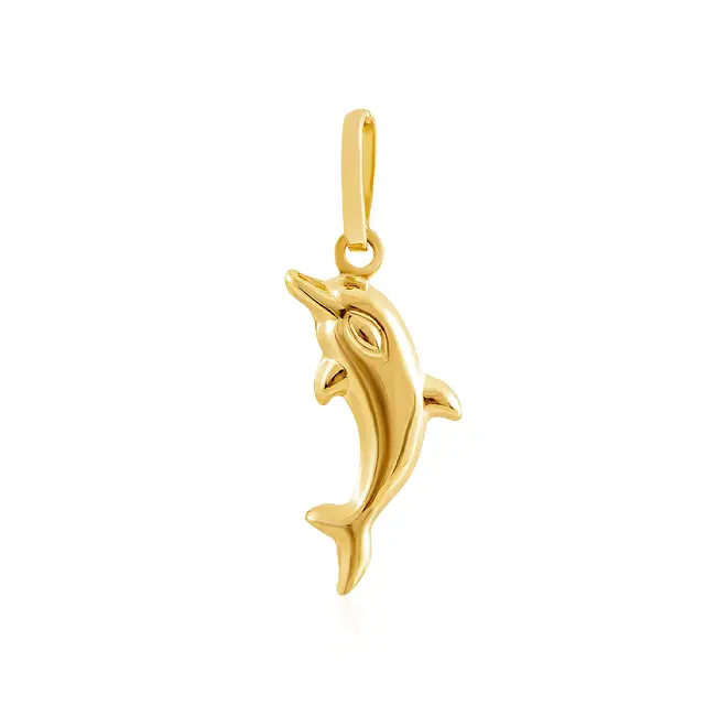 Pingente Golfinho em Ouro Amarelo 18K