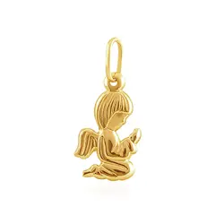 Pingente Anjo Prostrado em Ouro Amarelo 18K