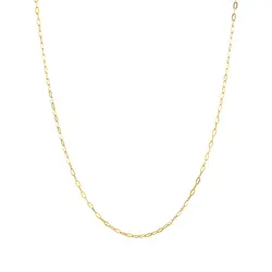 Corrente Elos Cadeado Longa Batida em Ouro Amarelo