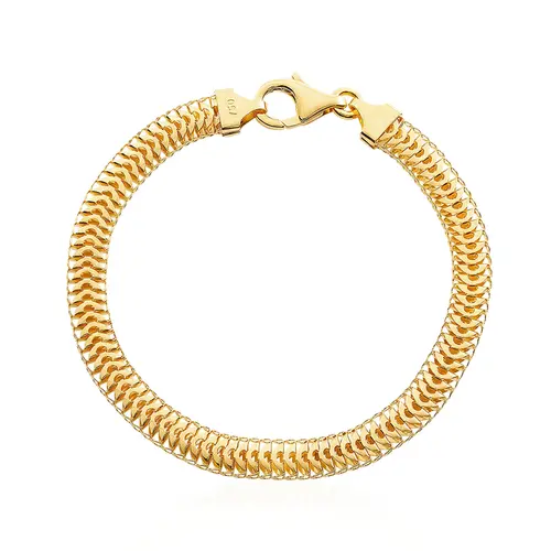 Pulseira Malha Serpente de Ouro Amarelo