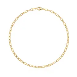 Pulseira Elos Cadeado Batida em Ouro Amarelo.