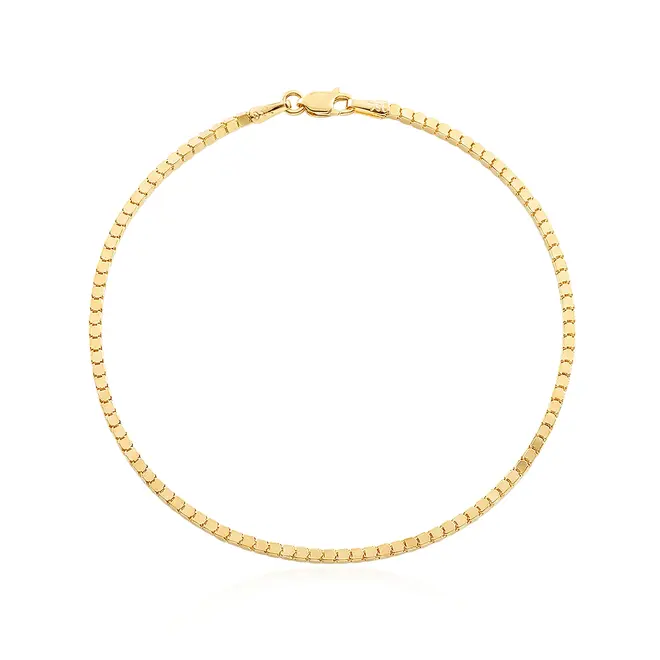 Pulseira Malha Veneziana Milano em Ouro Amarelo.
