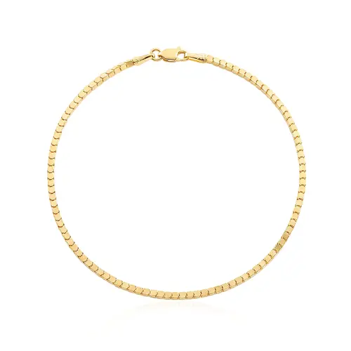 Pulseira Malha Veneziana Milano em Ouro Amarelo.