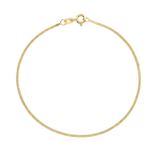 Pulseira Malha Veneziana em Ouro Amarelo.