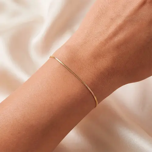 Pulseira Malha Veneziana em Ouro Amarelo.