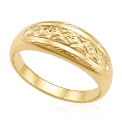 Anel Trabalhado em Ouro Amarelo 18K