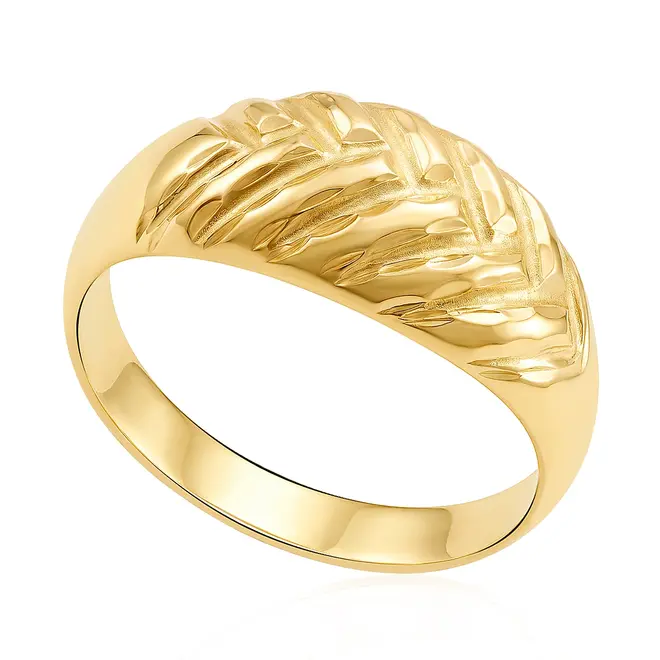 Anel Trabalhado em Ouro Amarelo 18K 125068