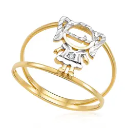 Anel Menina em Ouro Amarelo 18K