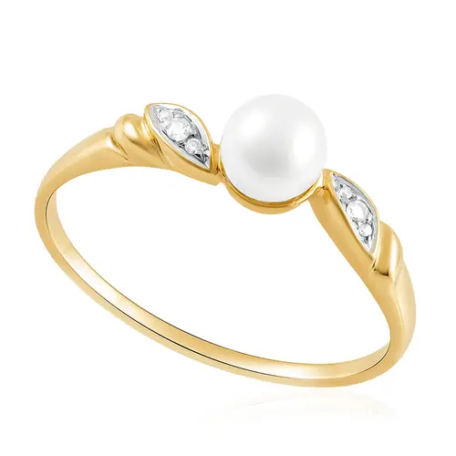 Anel em Ouro Amarelo 18K com Perola