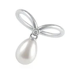 Anel em Ouro Branco 18K com Perola