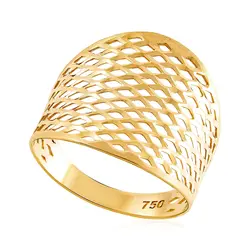 Anel Vazado Ouro Amarelo 18K