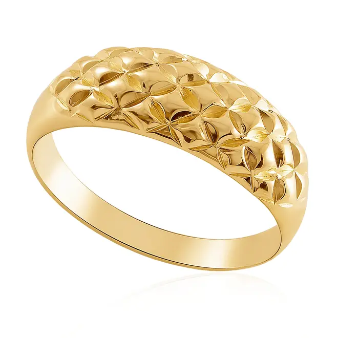 Anel Trabalhado em Ouro Amarelo 18K  125100